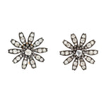 Victorian Flower Earrings-Charlotte Sayers Antique Jewellery