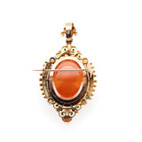 Victorian French Hardstone Cameo Pendant-Charlotte Sayers Antique Jewellery