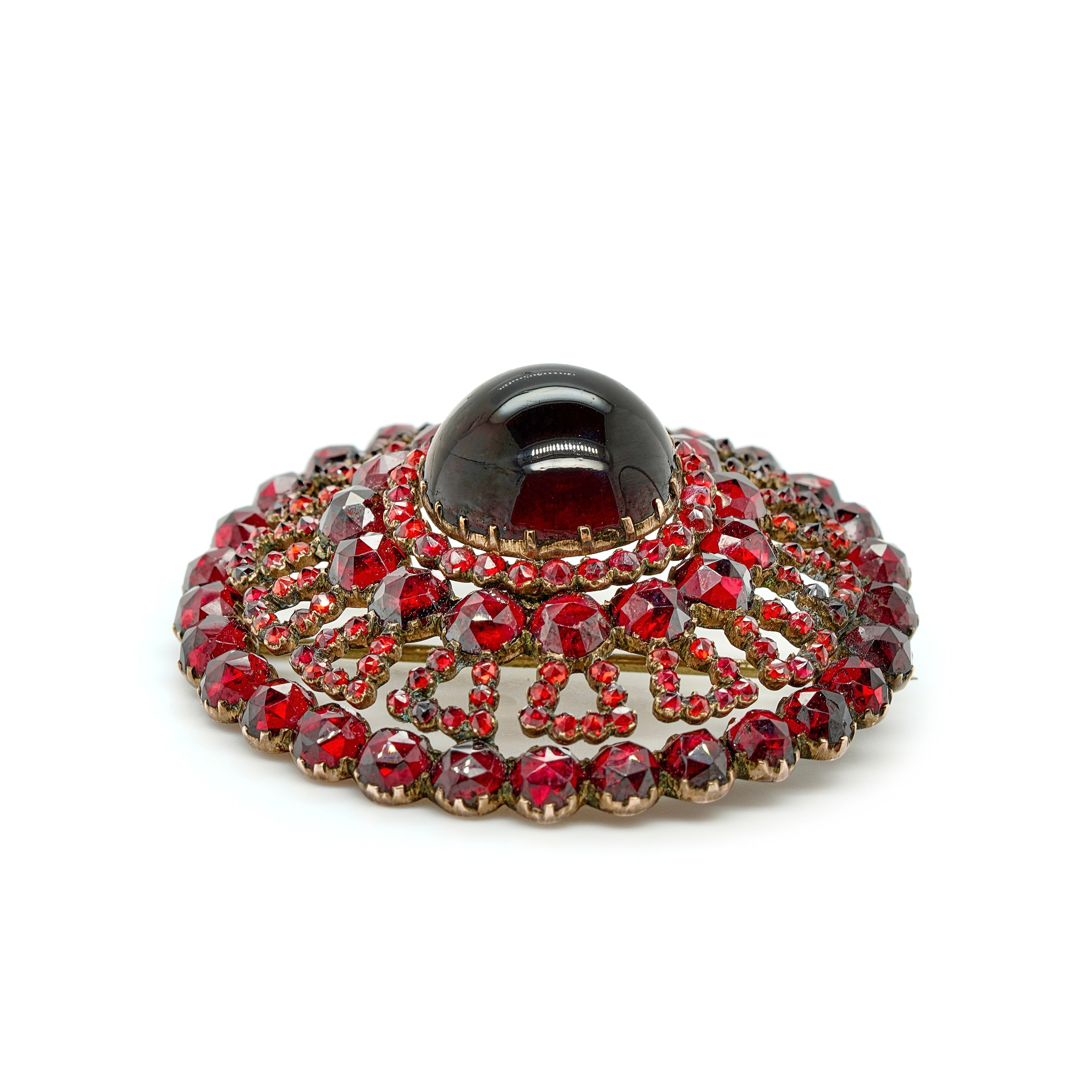 Victorian Garnet Brooch-Charlotte Sayers Antique Jewellery