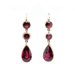 Victorian Garnet Earrings-Charlotte Sayers Antique Jewellery