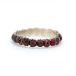 Victorian Garnet Eternity Ring-Charlotte Sayers Antique Jewellery