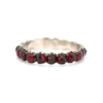 Victorian Garnet Eternity Ring-Charlotte Sayers Antique Jewellery