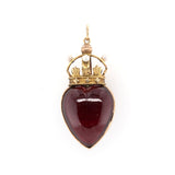 Victorian Garnet Heart Pendant-Charlotte Sayers Antique Jewellery