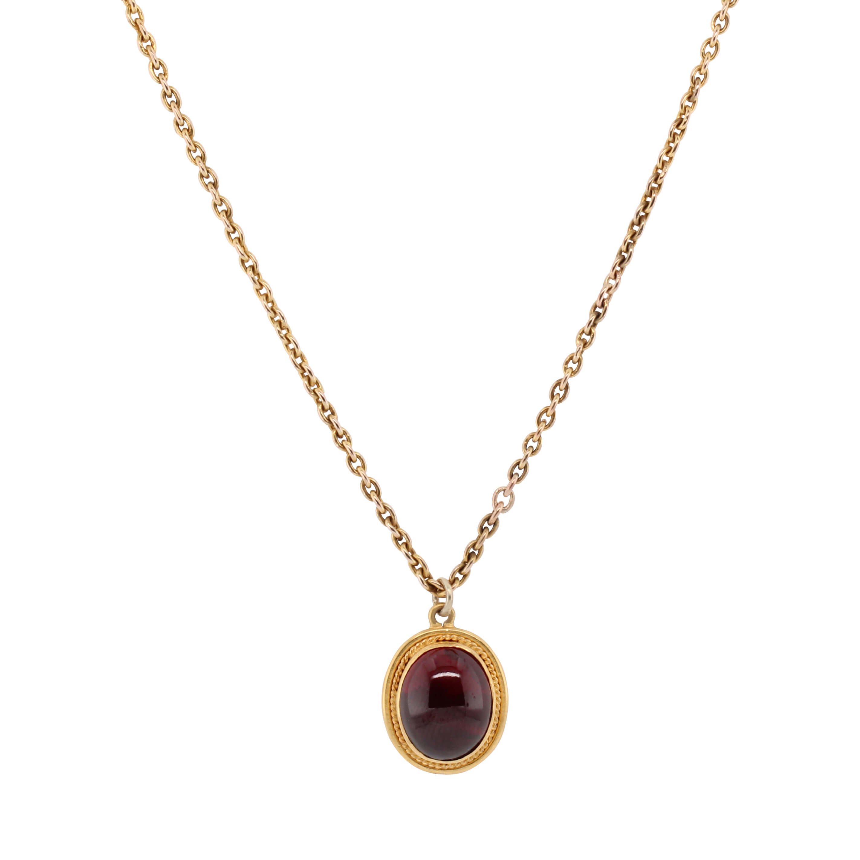 Victorian Garnet Pendant-Charlotte Sayers Antique Jewellery