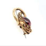 Victorian Garnet Snake Brooch-Charlotte Sayers Antique Jewellery