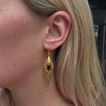 Victorian Garnet Tassel Earrings-Charlotte Sayers Antique Jewellery