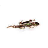 Victorian Garnet and Diamond Salamander Brooch-Charlotte Sayers Antique Jewellery