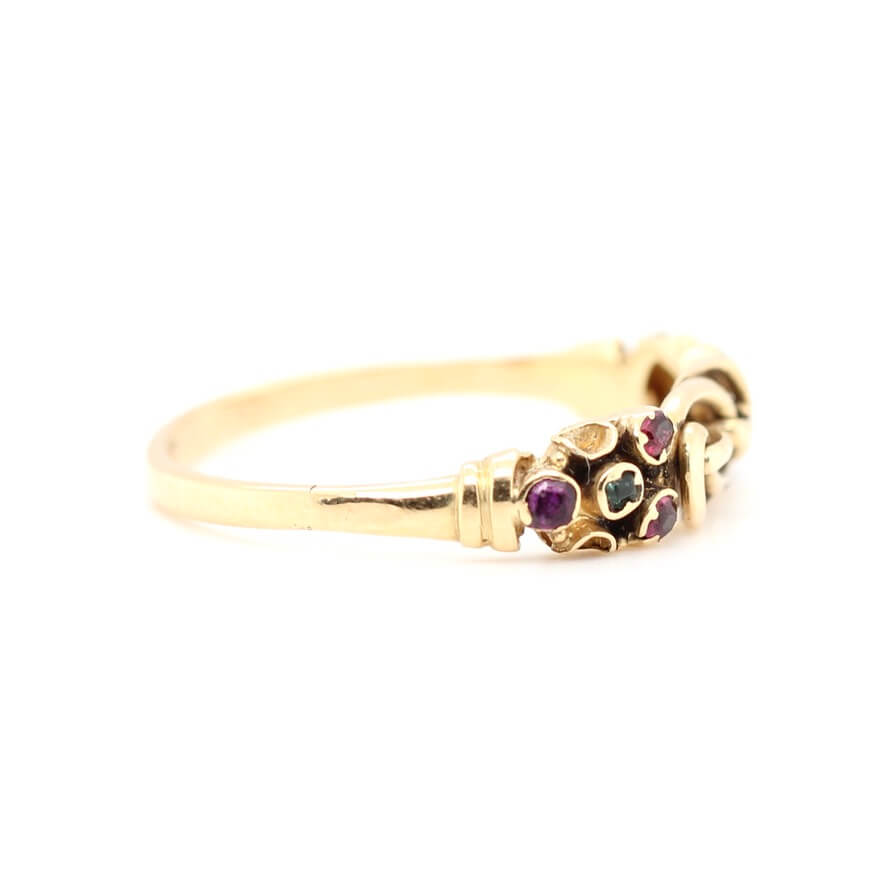 Victorian Gem Set Knot Ring-Charlotte Sayers Antique Jewellery