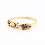 Victorian Gem Set Knot Ring-Charlotte Sayers Antique Jewellery