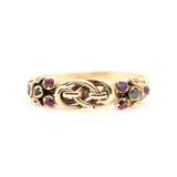 Victorian Gem Set Knot Ring-Charlotte Sayers Antique Jewellery