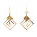 Victorian Geometric Earrings-Charlotte Sayers Antique Jewellery