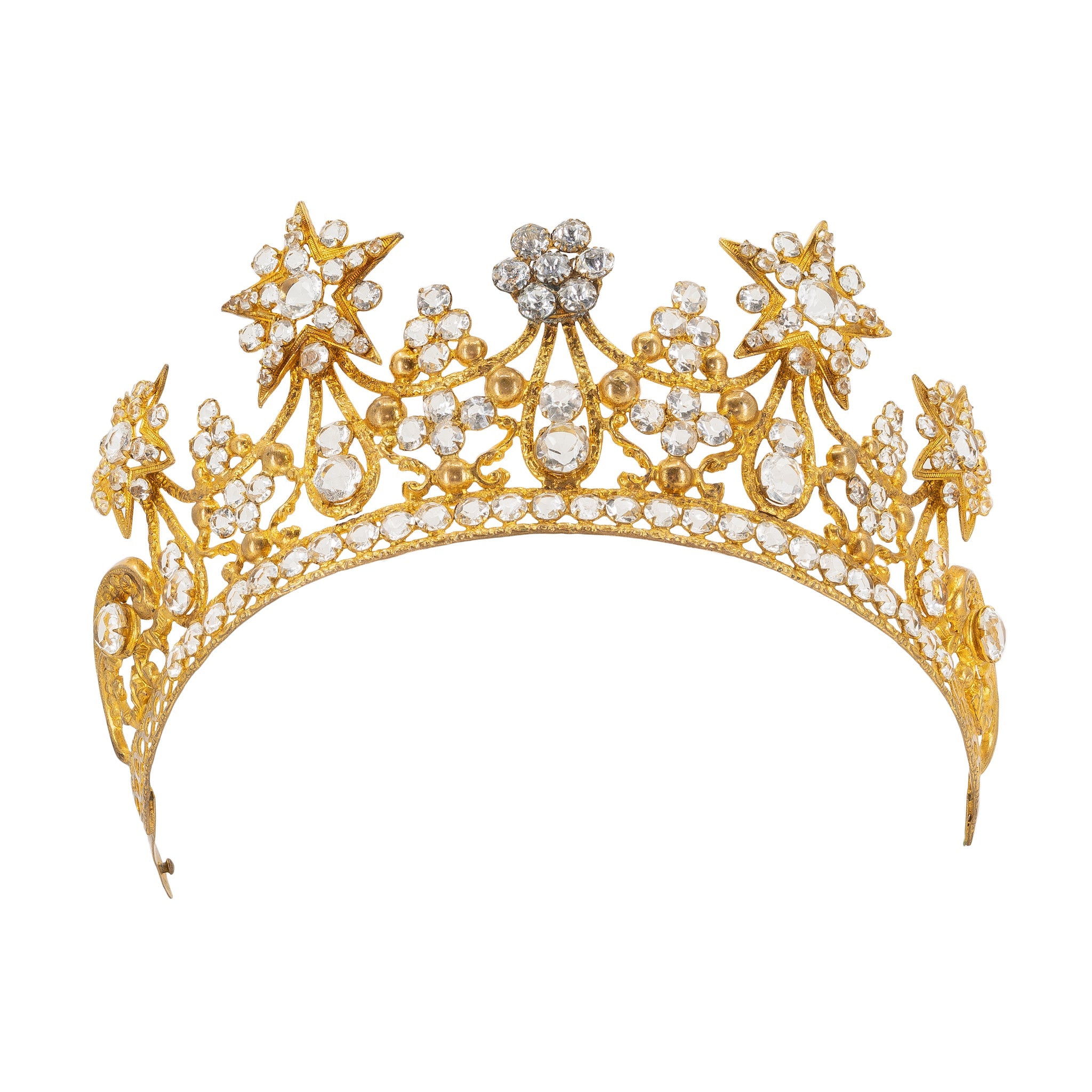 Victorian Gilt Metal Tiara-Charlotte Sayers Antique Jewellery