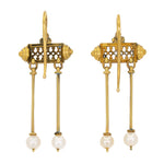 Victorian Giuliano Drop Earrings-Charlotte Sayers Antique Jewellery