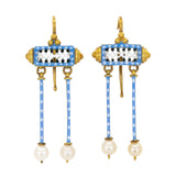 Victorian Giuliano Drop Earrings-Charlotte Sayers Antique Jewellery