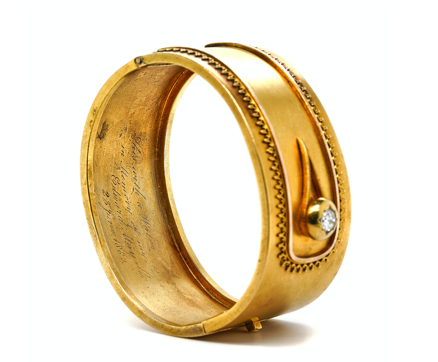 Victorian Gold Bangle-Charlotte Sayers Antique Jewellery