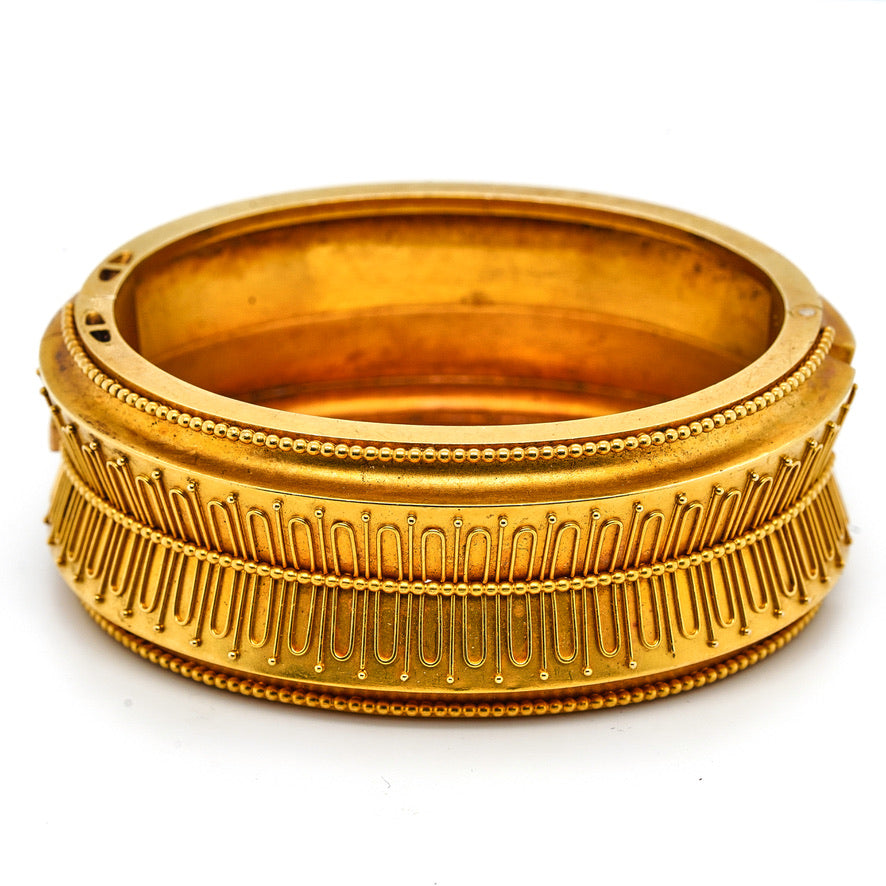 Victorian Gold Bangle-Charlotte Sayers Antique Jewellery