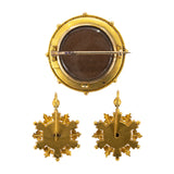 Victorian Gold Brooch and Earring Suite-Charlotte Sayers Antique Jewellery