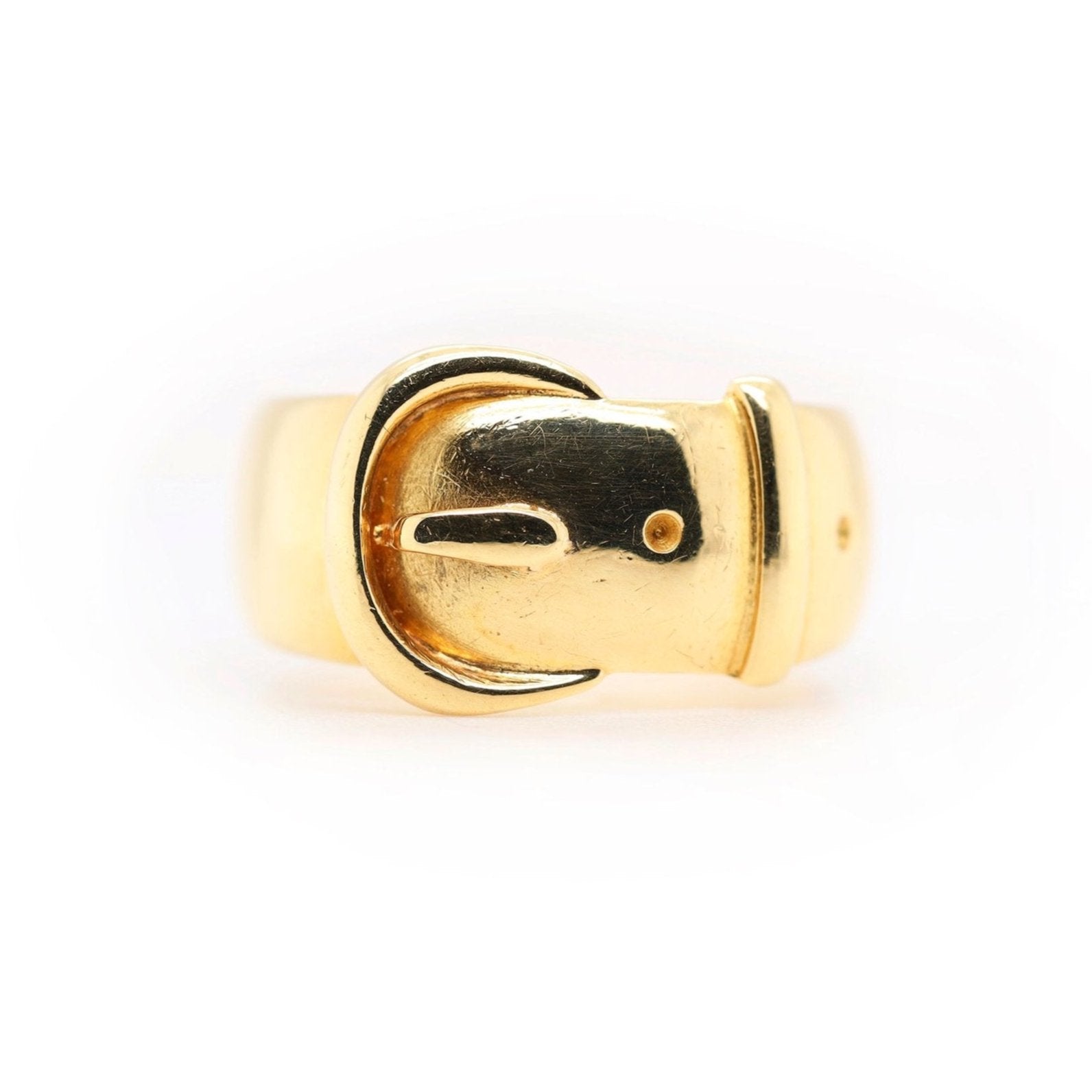 Victorian Gold Buckle Ring-Charlotte Sayers Antique Jewellery