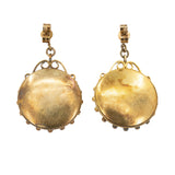 Victorian Gold Circular Earrings-Charlotte Sayers Antique Jewellery