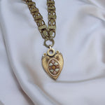 Victorian Gold Collar and Heart Locket-Charlotte Sayers Antique Jewellery