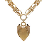 Victorian Gold Collar and Heart Locket-Charlotte Sayers Antique Jewellery