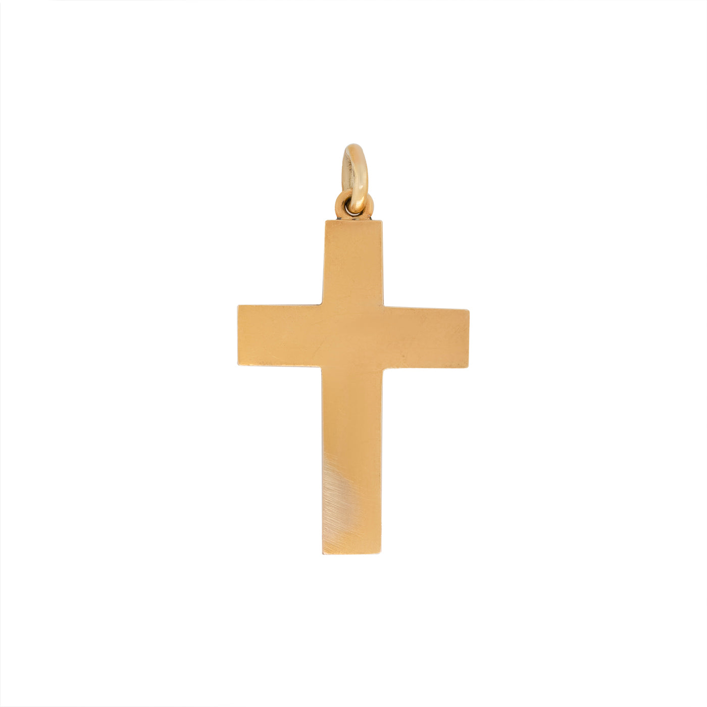 Victorian Gold Cross with a Diamond Flower-Charlotte Sayers Antique Jewellery