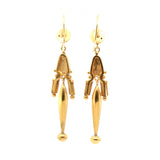 Victorian Gold Drop Earrings-Charlotte Sayers Antique Jewellery