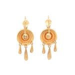 Victorian Gold Drop Earrings-Charlotte Sayers Antique Jewellery