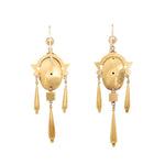 Victorian Gold Drop Earrings-Charlotte Sayers Antique Jewellery