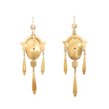 Victorian Gold Drop Earrings-Charlotte Sayers Antique Jewellery
