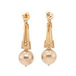 Victorian Gold Drop Earrings-Charlotte Sayers Antique Jewellery