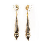 Victorian Gold Drop Earrings-Charlotte Sayers Antique Jewellery