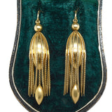 Victorian Gold Drop Earrings-Charlotte Sayers Antique Jewellery