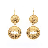 Victorian Gold Drop Earrings-Charlotte Sayers Antique Jewellery