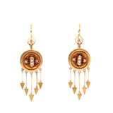 Victorian Gold Drop Earrings-Charlotte Sayers Antique Jewellery