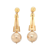 Victorian Gold Drop Earrings-Charlotte Sayers Antique Jewellery