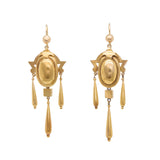 Victorian Gold Drop Earrings-Charlotte Sayers Antique Jewellery