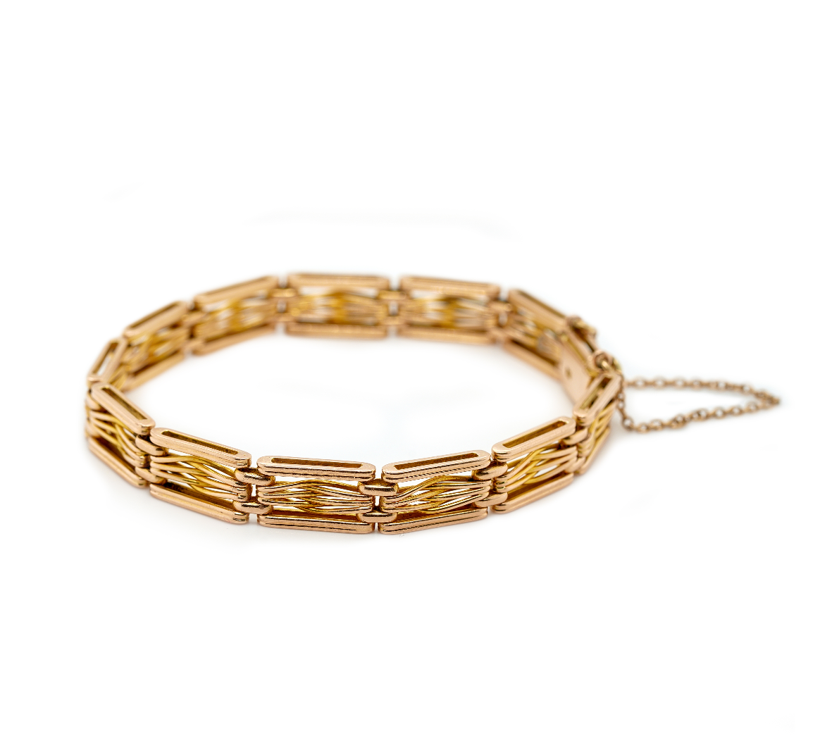 Victorian Gold Gate Bracelet-Charlotte Sayers Antique Jewellery