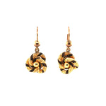 Victorian Gold Hair Knot Earrings-Charlotte Sayers Antique Jewellery