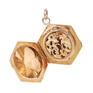 Victorian Gold Vinaigrette-Charlotte Sayers Antique Jewellery