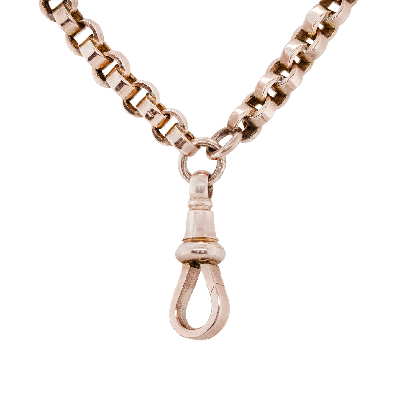 Victorian Guard Chain with Dog Clip-Charlotte Sayers Antique Jewellery