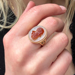 Victorian Hardstone Portrait Cameo Ring-Charlotte Sayers Antique Jewellery