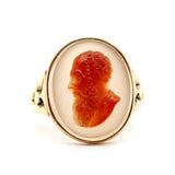 Victorian Hardstone Portrait Cameo Ring-Charlotte Sayers Antique Jewellery