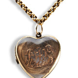 Victorian Heart Locket Necklace-Charlotte Sayers Antique Jewellery