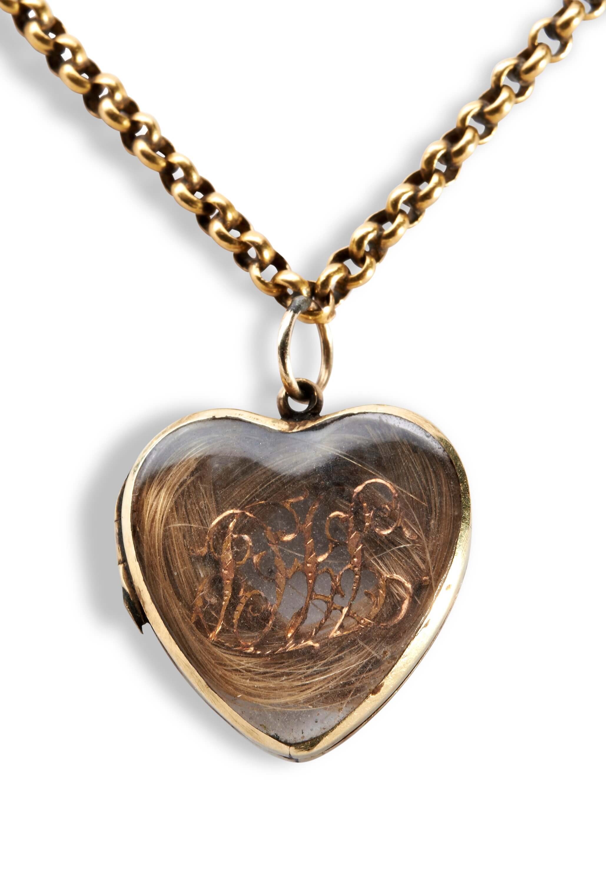 Victorian Heart Locket Necklace-Charlotte Sayers Antique Jewellery