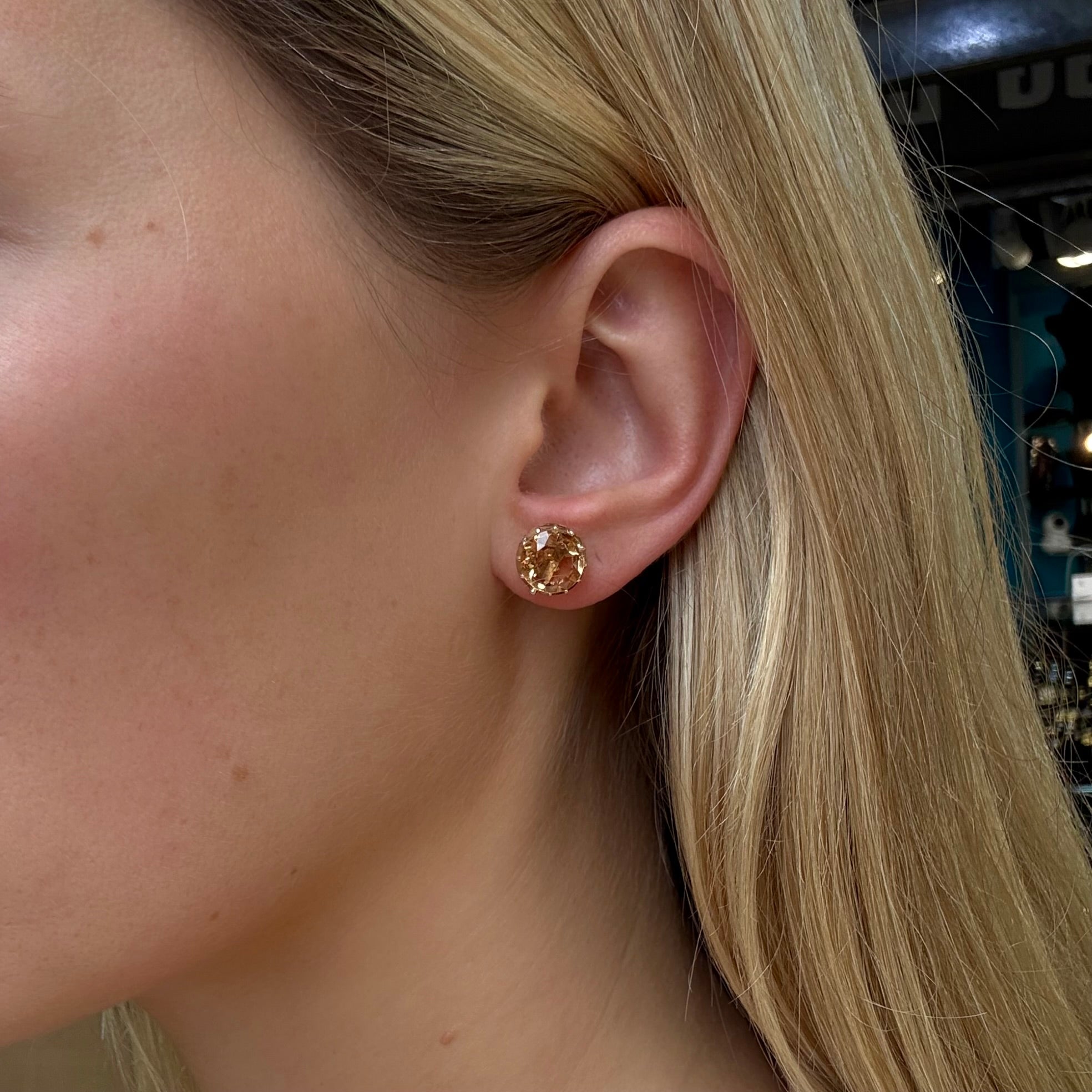 Victorian Imperial Topaz Earrings-Charlotte Sayers Antique Jewellery