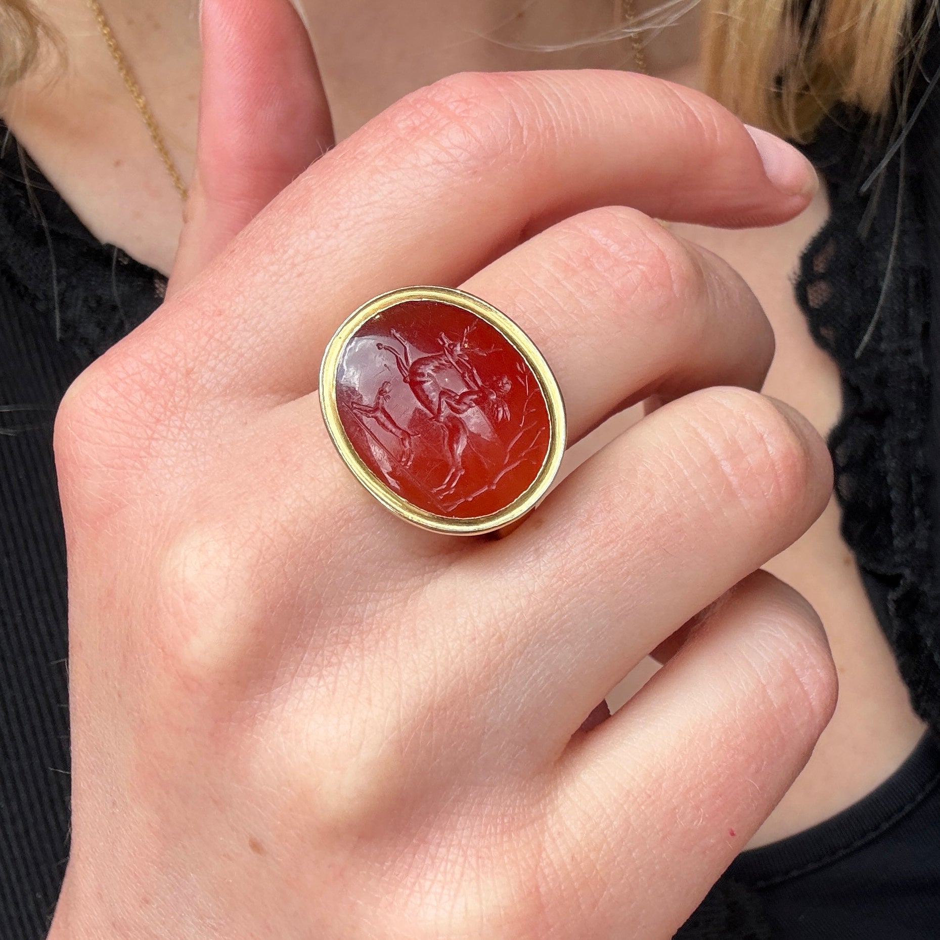 Victorian Intaglio Ring-Charlotte Sayers Antique Jewellery