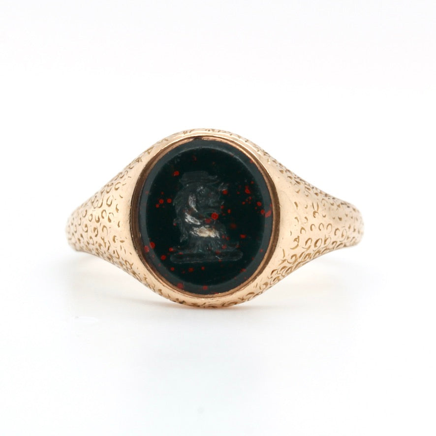 Victorian Intaglio Signet Ring-Charlotte Sayers Antique Jewellery