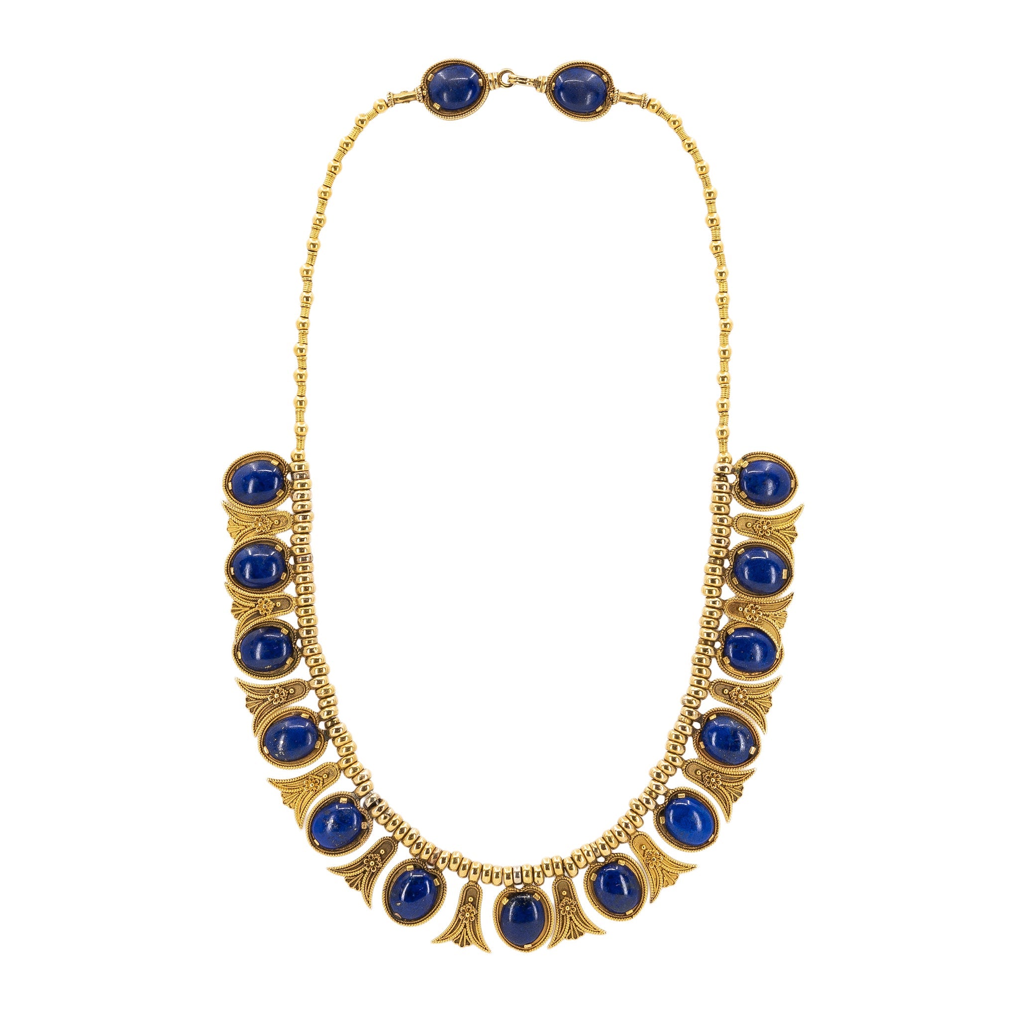 Victorian Lapis Necklace-Charlotte Sayers Antique Jewellery