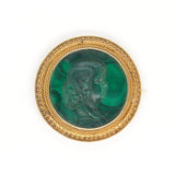 Victorian Malachite Cameo Brooch-Charlotte Sayers Antique Jewellery